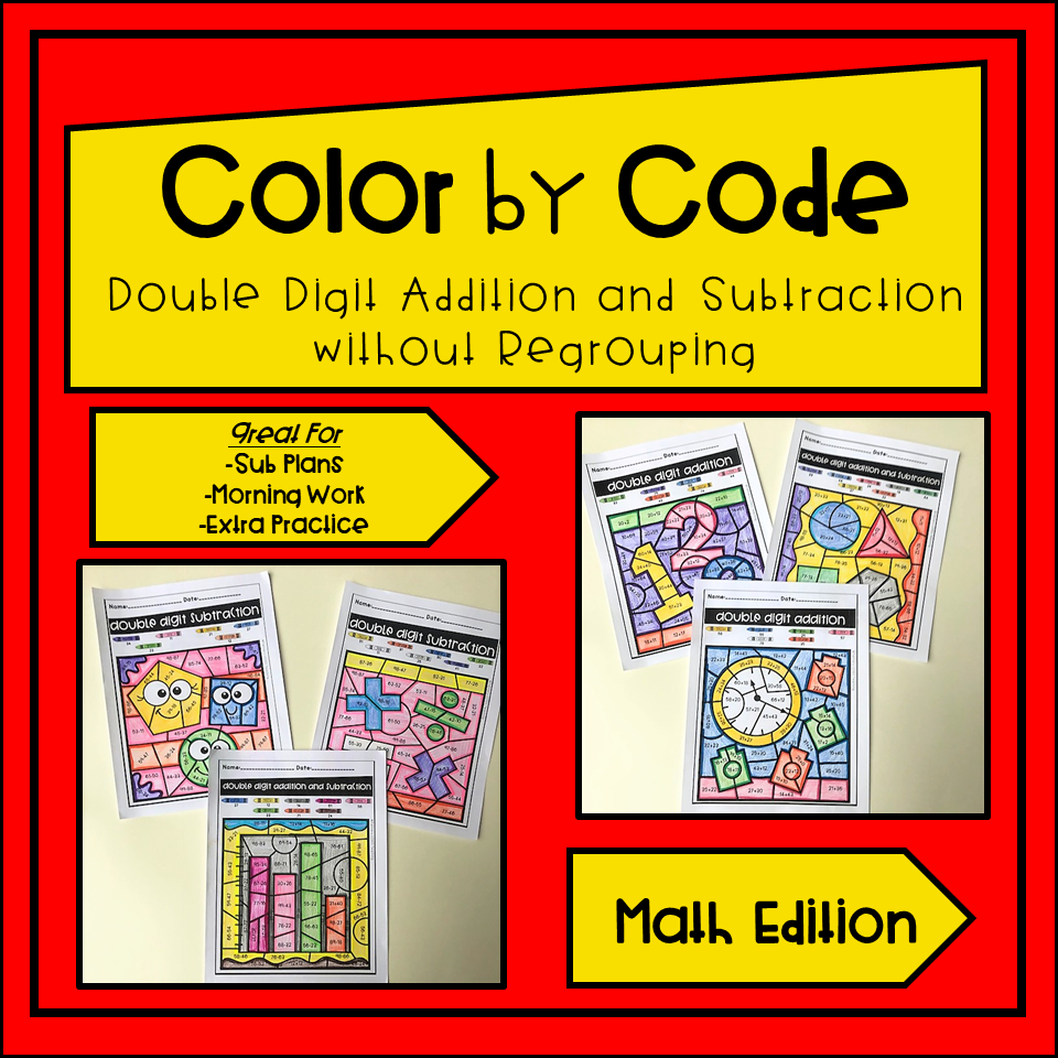 math-theme-color-by-code-two-digit-addition-and-subtraction-no-regrouping