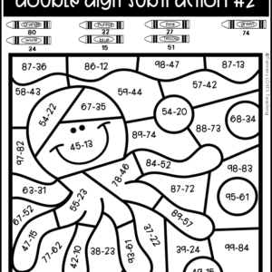 Two Digit Addition and Subtraction without Regrouping Color by Code ...