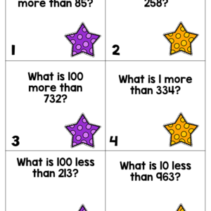 find 1 10 100 more or less